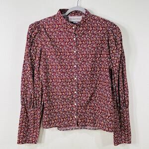 Vintage Recollections Floral Long Sleeve Button Up Shirt Cottage Prairie XL